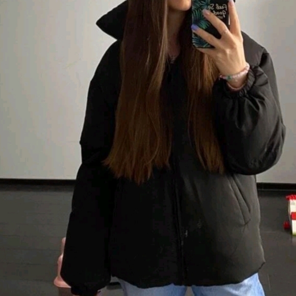 So Chic Oversized black Puffer Coat - Picture 6 of 8